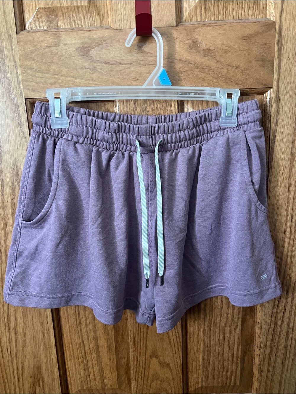 Lavender Athletic Drawstring Shorts with Pockets